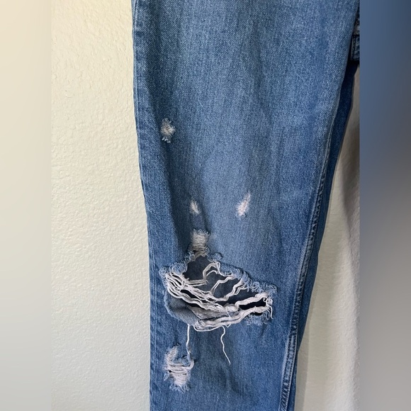 &DENIM 90s Distressed Straight Medium Wash Leg Jeans Women’s Size 2 - Picture 3 of 16